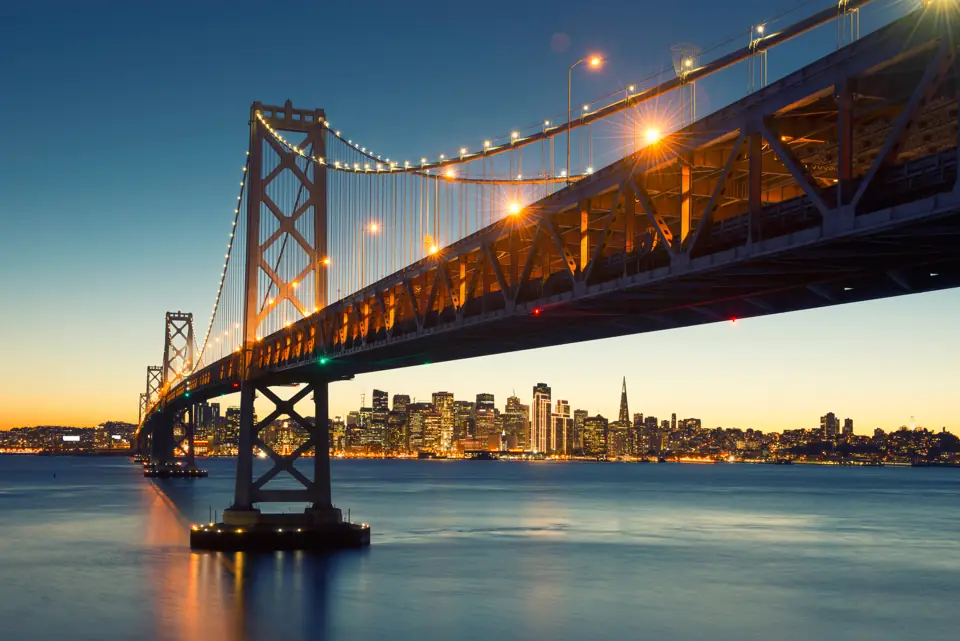 San Francisco Bay Area skyline / Bay Bridge