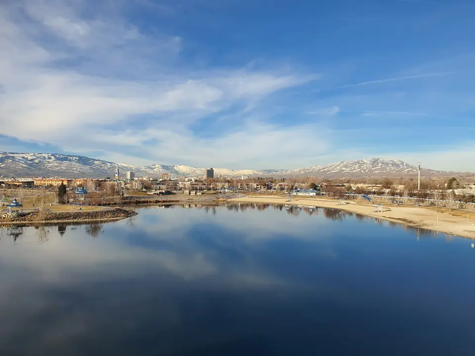 Reno skyline (mountains behind)