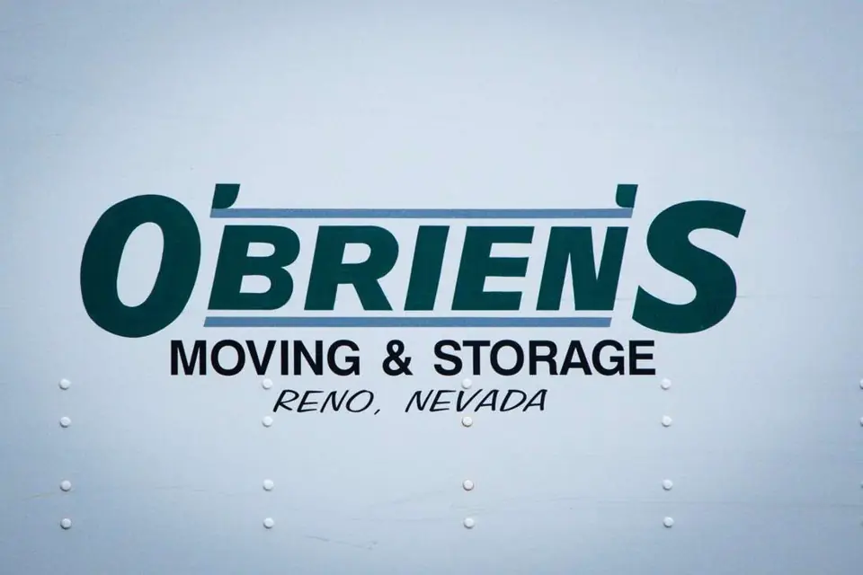 O'Brien's Moving & Storage, Reno, Nevada lettering on the side of a moving truck